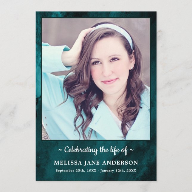 Programa Funeral Da Ordem De Serviço Do Marble Verde Da Fot (Frente)