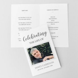 Programa Funeral de Celebração de Cinzas Elegantes