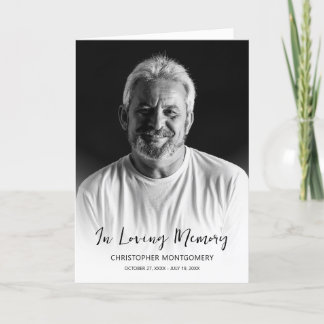 Programa Funeral De Foto De Memória Amante Moderna Dobrada