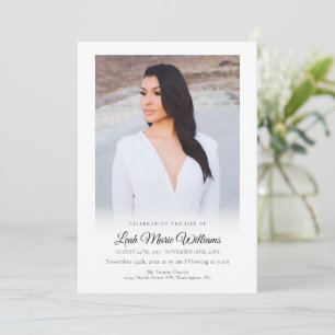 Programa Funeral de Foto Elegante Simples Moderno