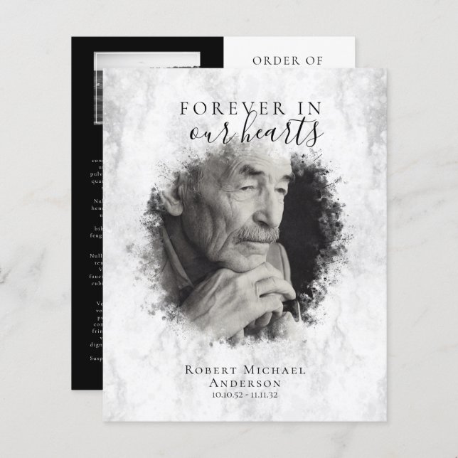 Programa Funeral de Fotografias da Marble BUDGET (Frente/Verso)