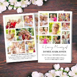 Programa Funeral de Fotos Moderna para Homens