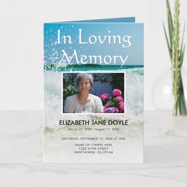 Programa Funeral de Praia | Ordem de serviço (Frente)