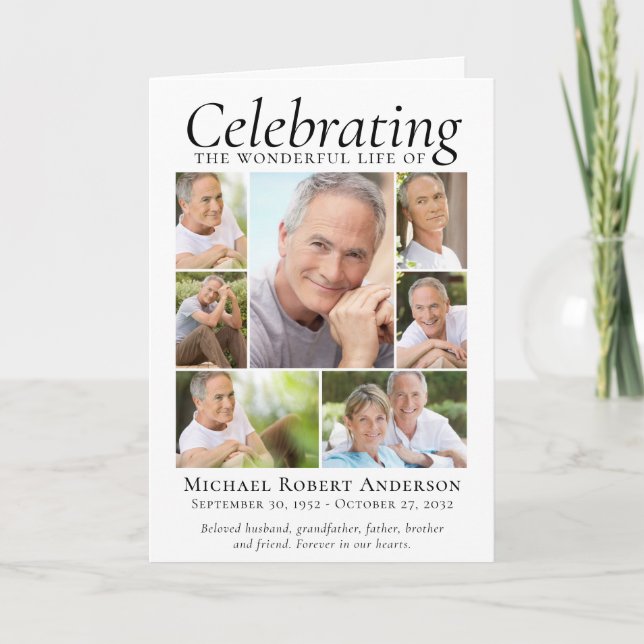 Programa Funeral Dobrado | Colagem de Fotos Modern (Frente)