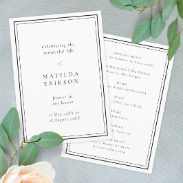 Programa Funeral Elegante | Clássica Ordem de Serviço