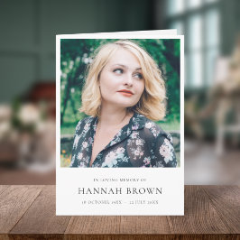 Programa Funeral Elegante | Ordem de serviço minimalista