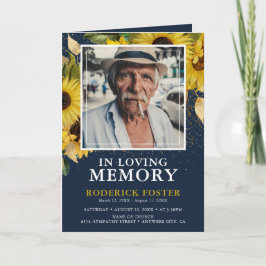 Programa Funeral Elegente Dourado e Marinho de gir