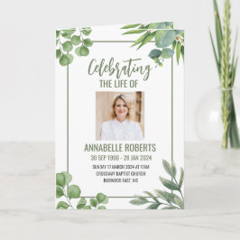 Programa Funeral - Eucalyptus deixa Design