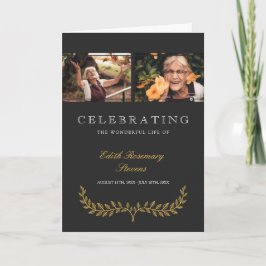 Programa Funeral Life Wreath Amarelo