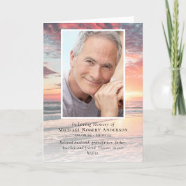 Programa Funeral Memorial Do Funeral Do Sunset Ocean Fotos