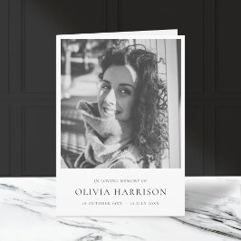 Programa Funeral Minimalista | Ordem de serviço dobrada