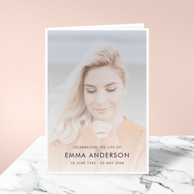 Programa Funeral Moderno | Celebração de fotos vitalícias d (Criador carregado)