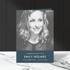 Programa Funeral Moderno | Marinho Azul Ordem de Serviço Do