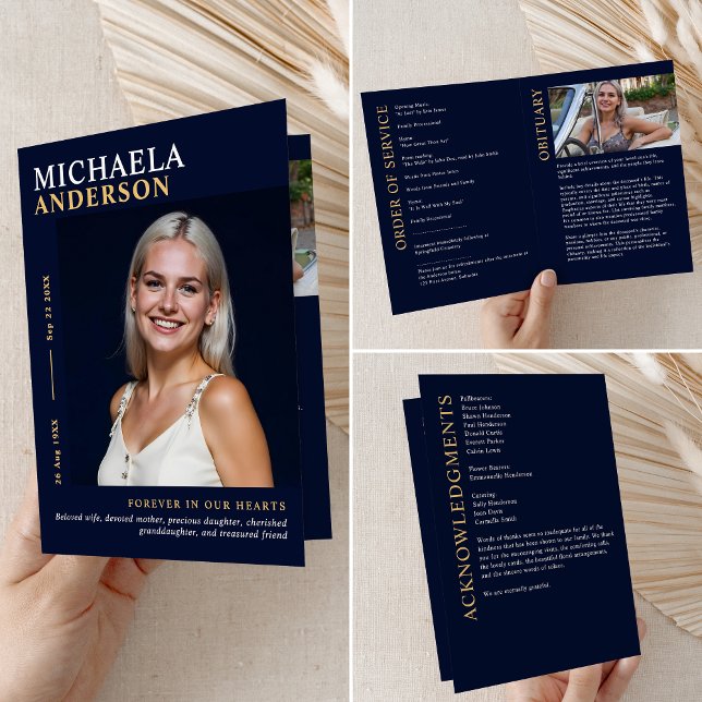 Programa Funeral Moderno / Memorial / Celebração da Vida (Criador carregado)