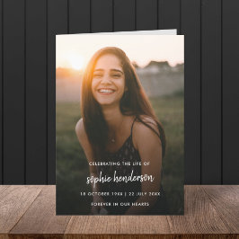 Programa Funeral Moderno | Ordem de serviço dobrada