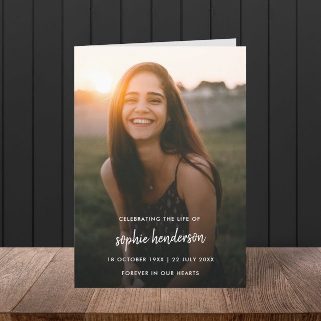 Programa Funeral Moderno | Ordem de serviço dobrada (Criador carregado)