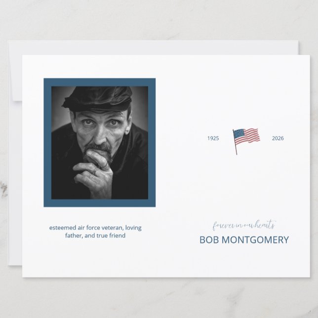 Programa Funeral Patriótico Militar de 4 páginas (Frente)