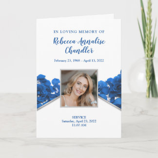 Programa Funeral Rosa Azul | Programa Memorial