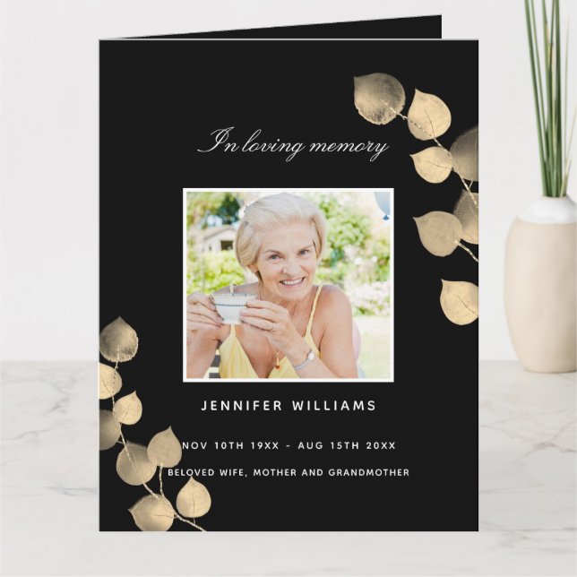 Programa funerário de ouro preto Eucalyptus (Frente)