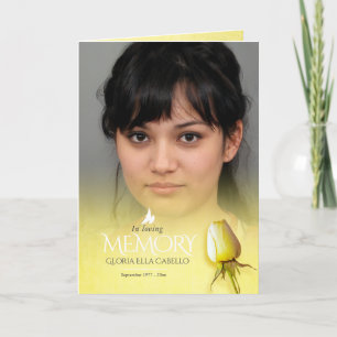 Programa funerário Ordem de serviço amarelo rosa