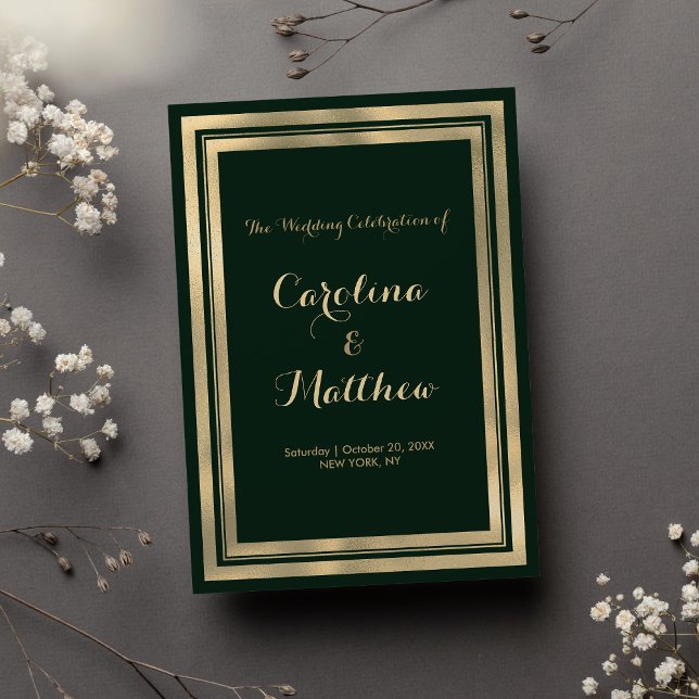 Programa geométrico moderno de ouro verde floresta (Geometric modern forest green gold Program )