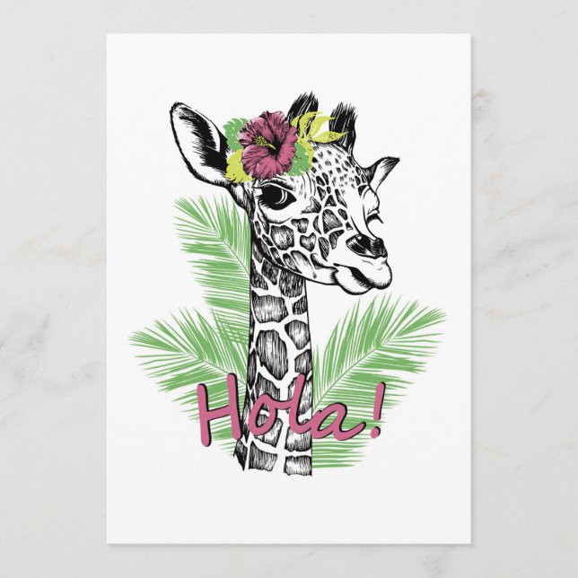 Programa Giraffe Lover Giraffe Com Hibiscus (Frente)