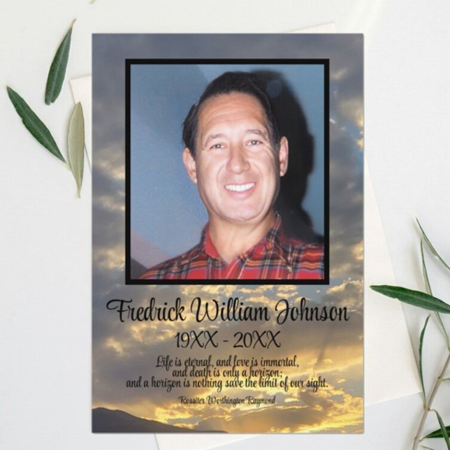 Programa Golden Twilight Cloud Photo Funeral Program (Criador carregado)