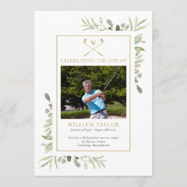 Programa Golfer Funeral Memorial Order Of Service