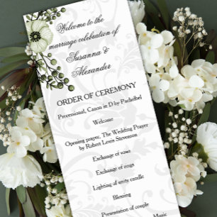 Programa Green Boho Floral Wreath Wedding