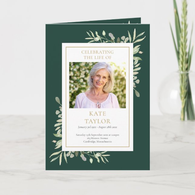 Programa Greenery Dobrou Ordem De Serviço De Memória Funera (Frente)