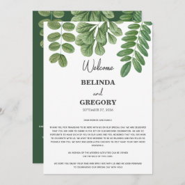 Programa Greenery Emerald Green Wedding Itinerário