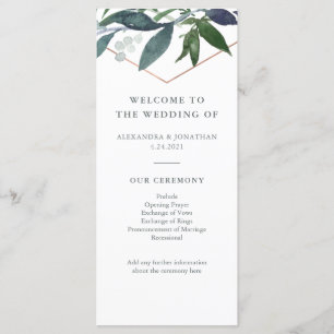 Programa Greenery Geo Casamento Dourado Rosa