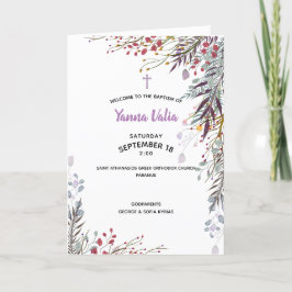 Programa grego do baptismo da igreja ortodoxa de