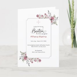 Programa grego do baptismo da igreja ortodoxa de