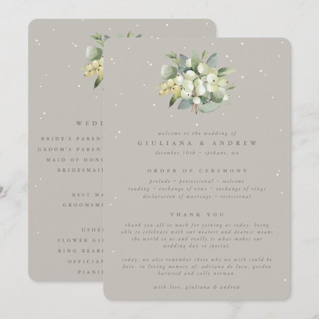 Programa Greige Snowberry+Eucalyptus Buquê Casamento no inv (Frente/Verso)