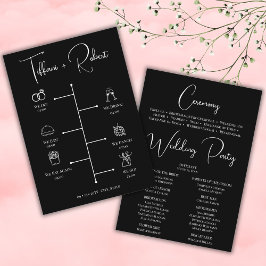 Programa Ícones da Linha do Tempo do Casamento Preto e Bran