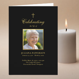 Programa Imagens Douradas e Negras Elegantes Ordem Funeral 