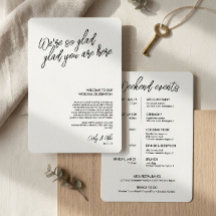 Inserto de Bolsa de Boas-Vindas de Casamento Minim
