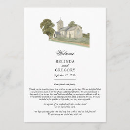 Programa Itinerário de Casamento do Monograma Tradicional d