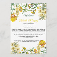 Programa Itinerário de Casamento Floral da Amarela