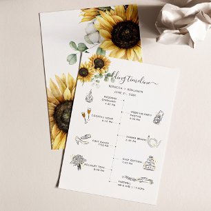 Programa Itinerário de Casamento Floral de Girassol com Íco