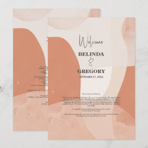 Programa Itinerário de Casamento Teracotta da Boêmia Modern
