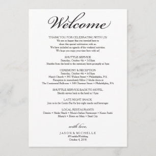 Programa Itinerário de Casamento Tradicional - Boas-vindas