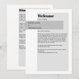 Programa Itinerário do Casamento Negro e Branco Moderno