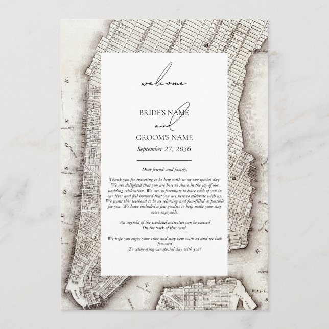 Programa Itinerário NYC de Destino de Nova Iorque (Frente)