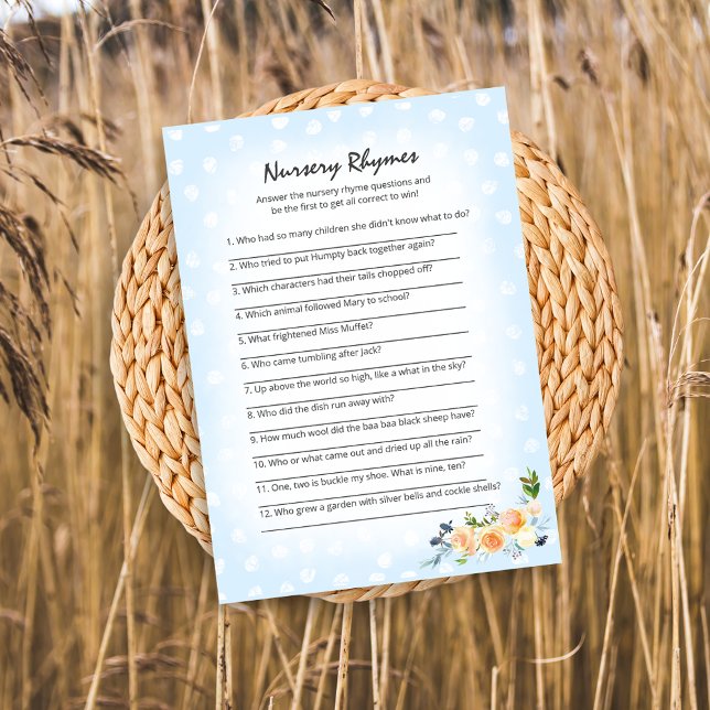 Programa Jogo do Chá Rhymes Florais Azuis Florais do Leão C (Criador carregado)