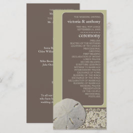 Programa Lace de areia dólar, Casamento de praia de Vintage