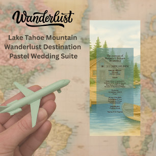 Programa Lago Tahoe Mountain Rustic Recepção de casamento B