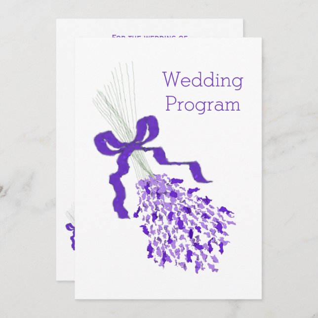 Programa Lavanda Wedding (Frente/Verso)