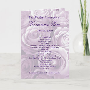 Programa LAVENDER PURPLE Customized Wedding Program